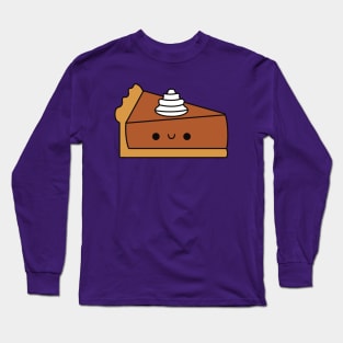 Cute Kawaii Pumpkin Pie Slice Long Sleeve T-Shirt